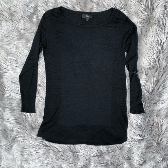 Mossimo Lightweight Black Tunic Sweater, Size S - Picture 2 of 5